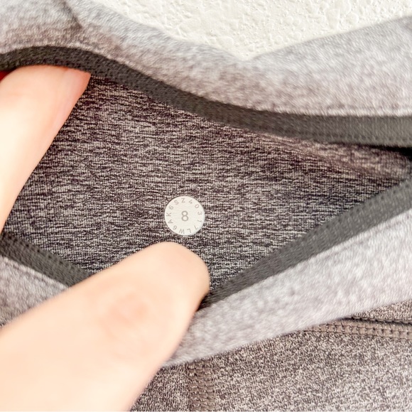 🔥Lululemon Speed Up Crop (21") Leggings Heathered Black Size 8 Full-on - Picture 6 of 12